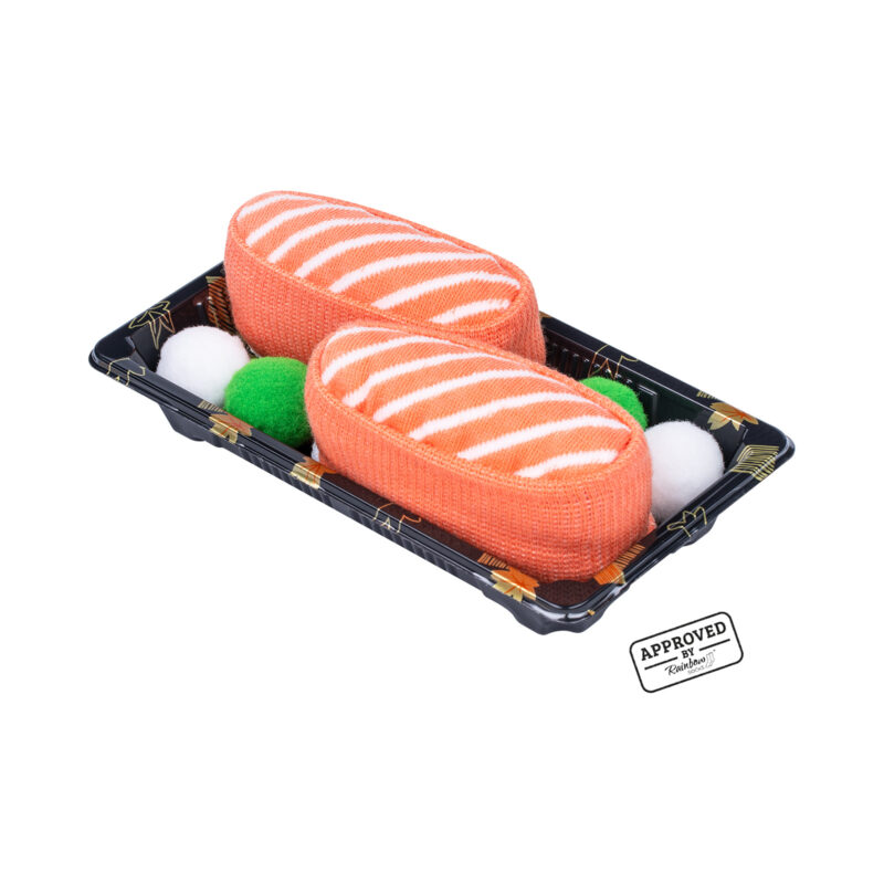 Σετ 2 ζευγάρια κάλτσες sushi σε συκευασία δώρου ιδανικές για δώρο σε άντρα ή γυναίκα. Ροζ κάλτσες άνετες ιδανικές για καθημερινή χρήση.