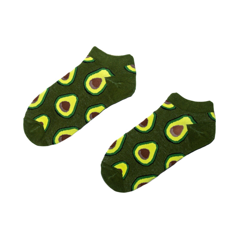 Κοτές κάλτσες avocado πράσινες. Κάλτσες με σχέδια, ξεχωριστές, αστείες, άνετες, ιδανικές για καθημερινή χρήση.